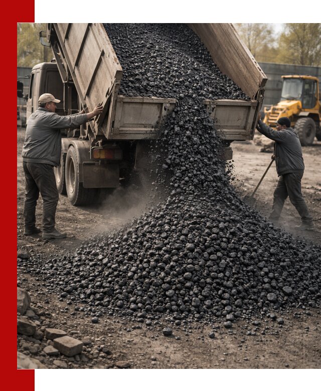 Доставка угля семечка самосвалами в Каменке