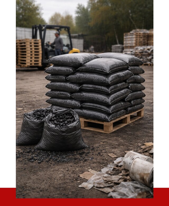 Купить уголь в мешках с доставкой в Каменке от 7586 р. | ПРОНЕРУДКам