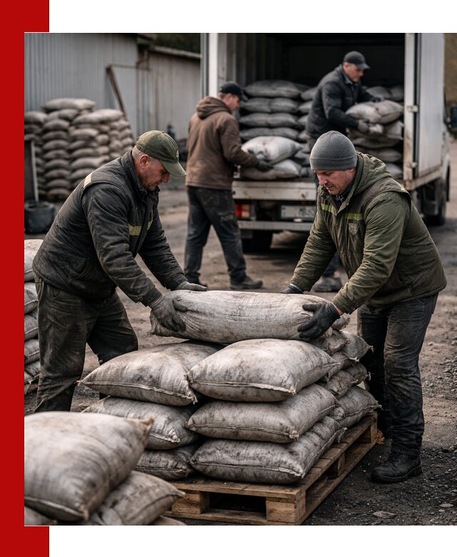 Доставка угля в мешках по выгодным ценам в Каменке