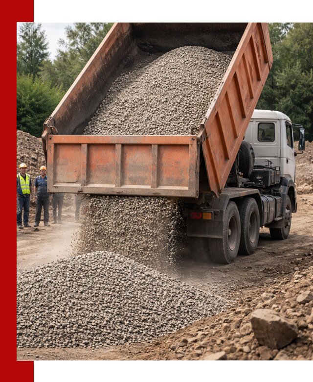 Доставка сыпучих материалов самосвалом в Каменке быстро и надежно