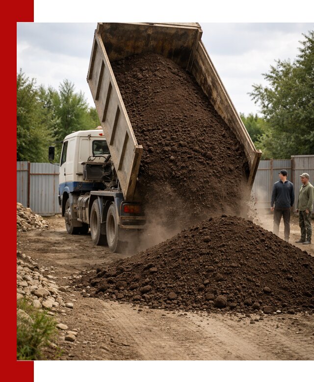 Доставка самосвалом 10 кубов в Каменке быстро и надёжно