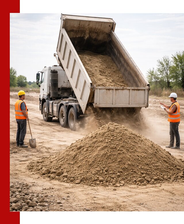 Доставка самосвалом 15 кубов в Каменке за город и по городу