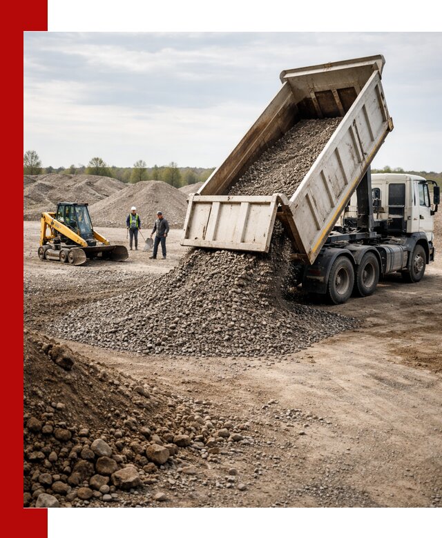 Доставка самосвалом 25 м³ в Каменке быстро и надежно