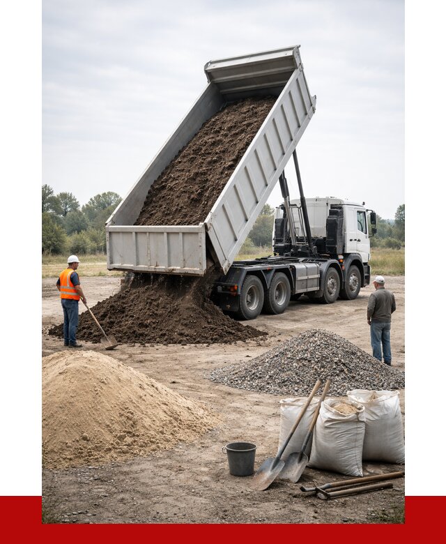 Доставка самосвалом 30 кубов в Каменке от 8598 р. | ПРОНЕРУДКам