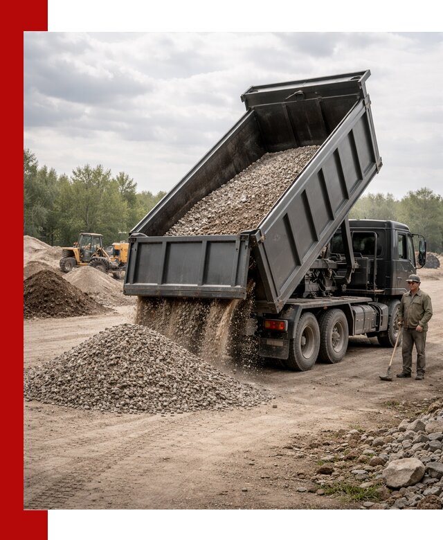 Доставка самосвалом 30 м3 по выгодным ценам в Каменке