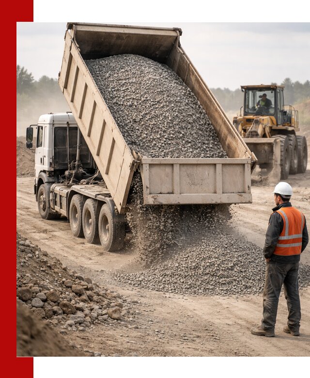 Доставка самосвалом 40 кубов цемента и сыпучих в Каменке