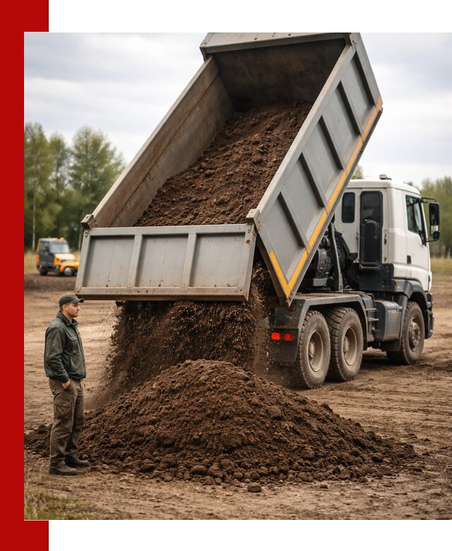 Аренда самосвала с водителем в Каменке для сыпучих грузов и навоза