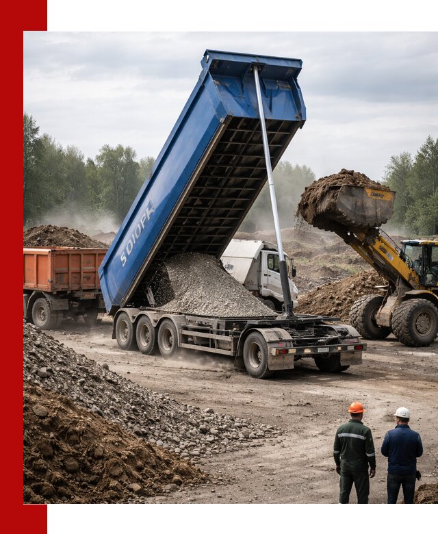 Аренда тонар 40 тонн в Каменке с доставкой материалов