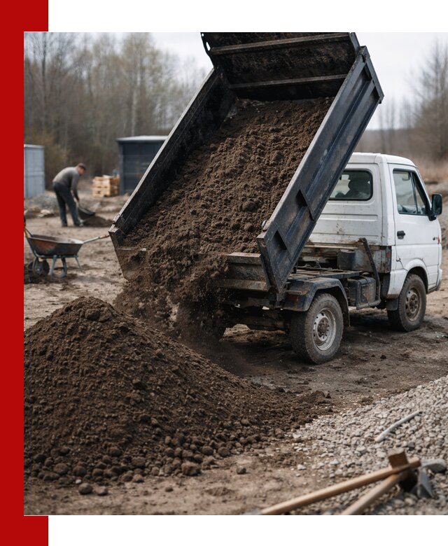 Аренда минисамосвала в Каменке для доставки сыпучих материалов