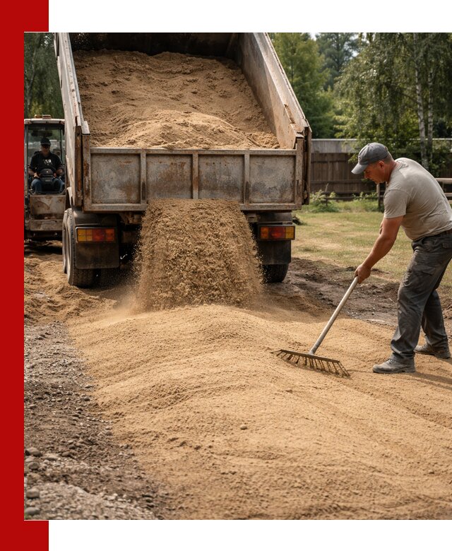 Отсыпка участка песком в Каменке быстро и качественно