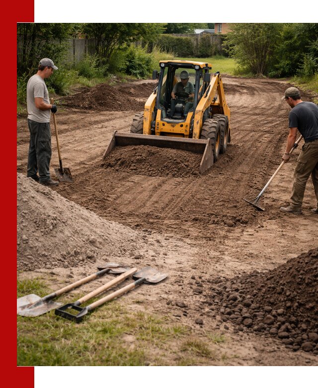 Планировка участка грунтом с вывозом и доставкой в Каменке